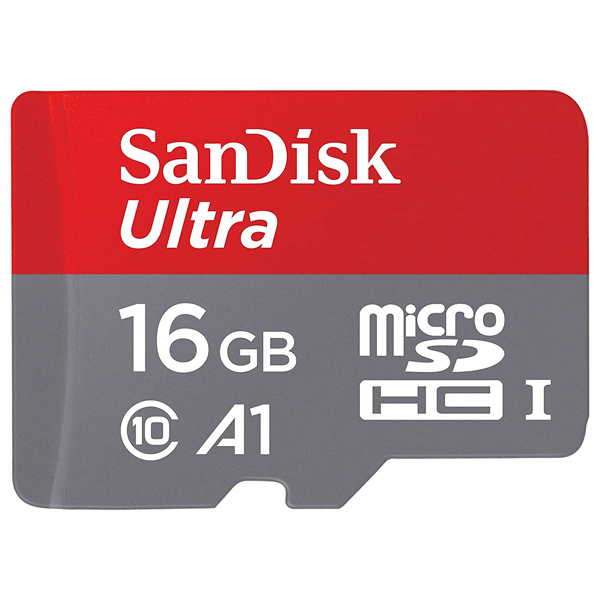 کارت حافظه microSDHC سن دیسک اولترا A1 با ظرفیت 16GB بدون آداپتور