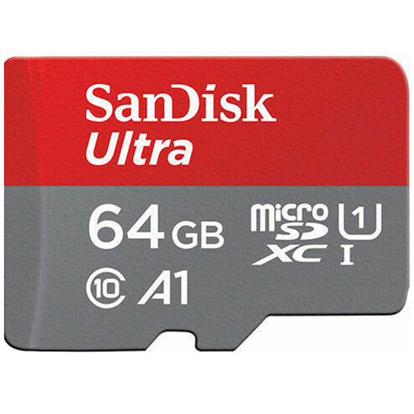 کارت حافظه microSDHC سن دیسک اولترا A1 با ظرفیت 64GB به همراه آداپتور