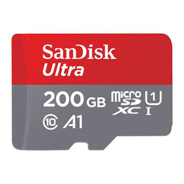 کارت حافظه microSDHC سن دیسک اولترا A1 با ظرفیت 200GB به همراه آداپتور